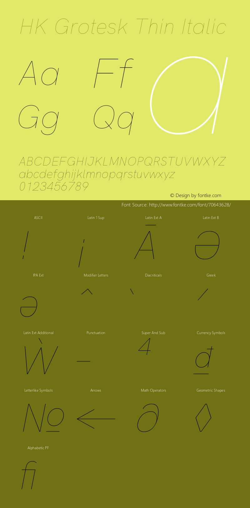 HK Grotesk Thin Italic Version 2.463;hotconv 1.0.109;makeotfexe 2.5.65596图片样张