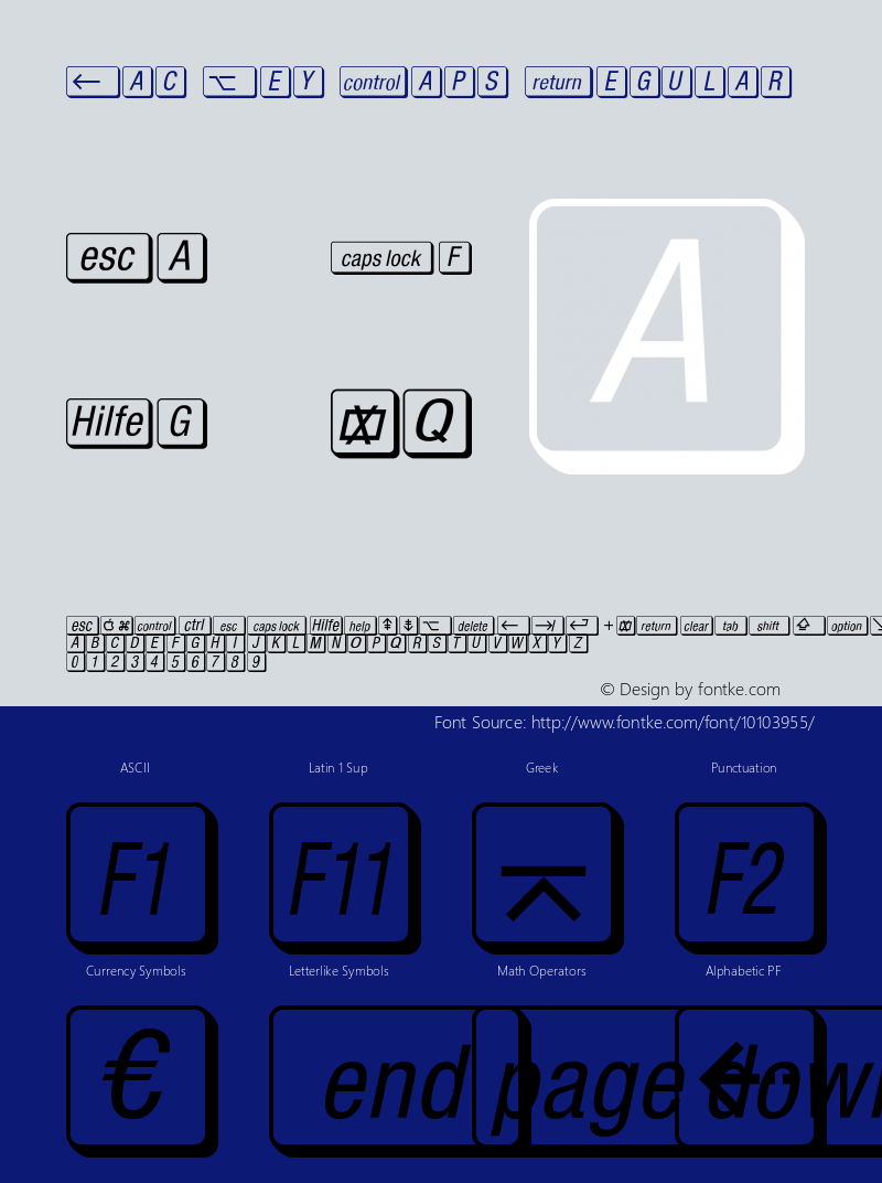 Mac Key Caps Regular Version 3.0; 2002图片样张