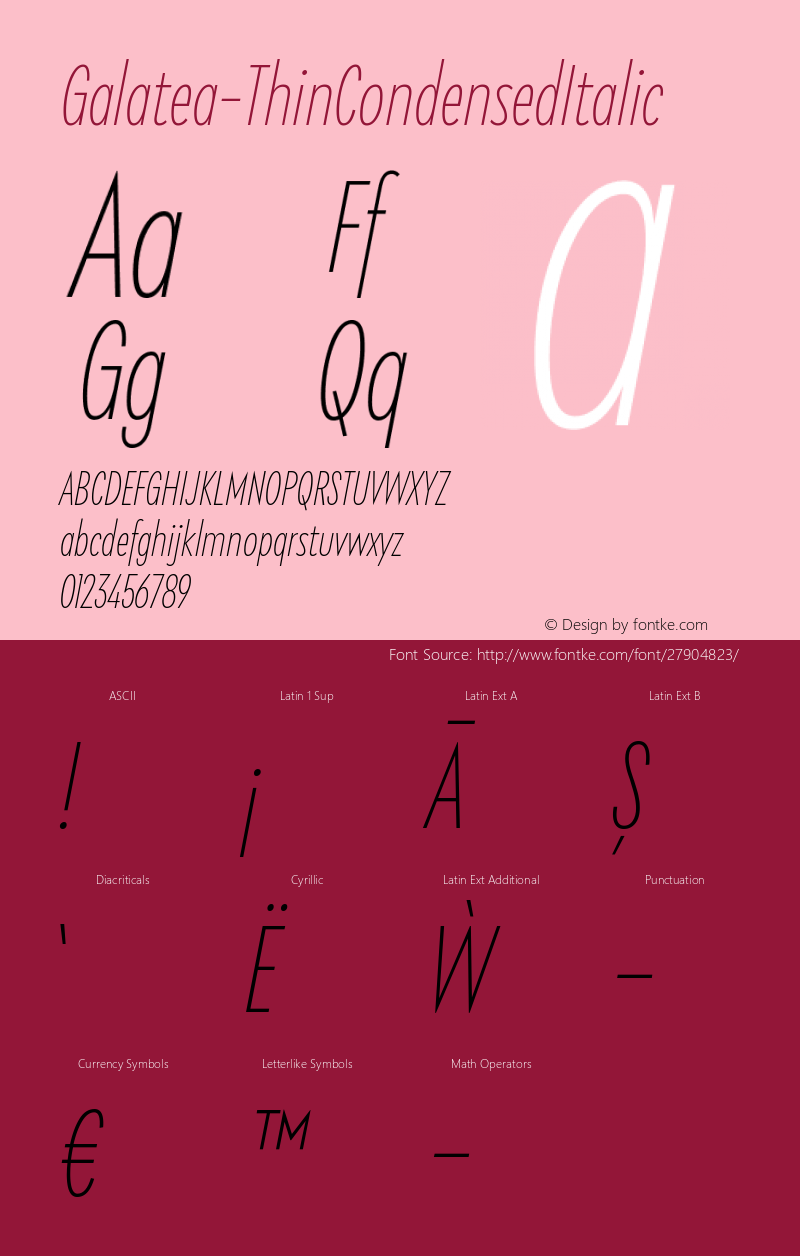 ☞Galatea Thin Condensed Italic Version 1.000;PS 001.000;hotconv 1.0.88;makeotf.lib2.5.64775;com.myfonts.easy.fenotype.galatea.thin-condensed-italic.wfkit2.version.5dkx图片样张