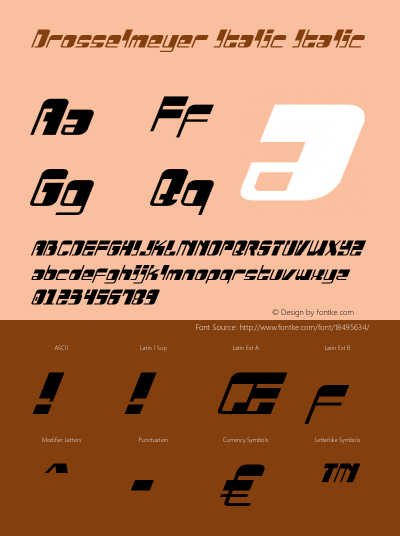 Drosselmeyer Italic Italic Version 3.0; 2016图片样张