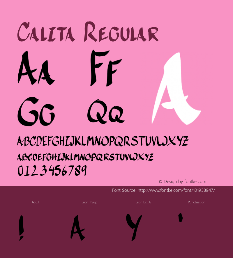 Calita Version 1.003;Fontself Maker 3.5.4图片样张