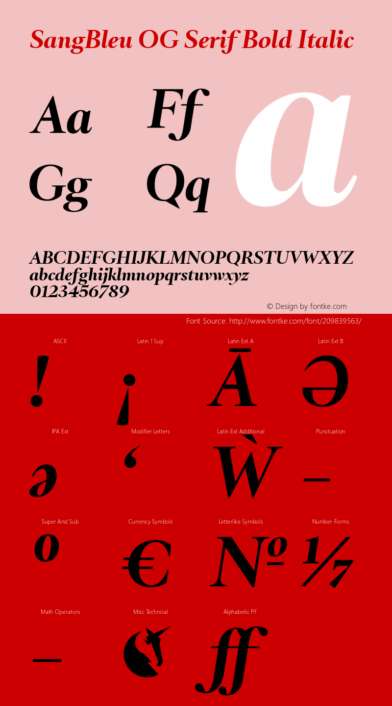 SangBleu OG Serif Bold Italic Version 3.000图片样张
