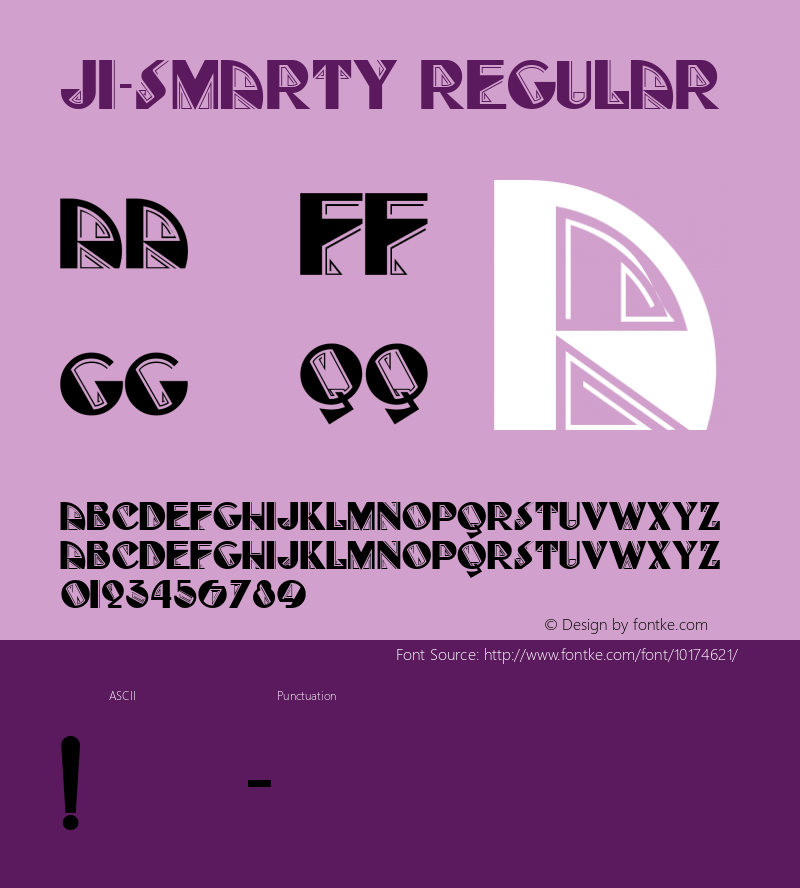 JI-Smarty Regular Macromedia Fontographer 4.1 6/2/2001图片样张