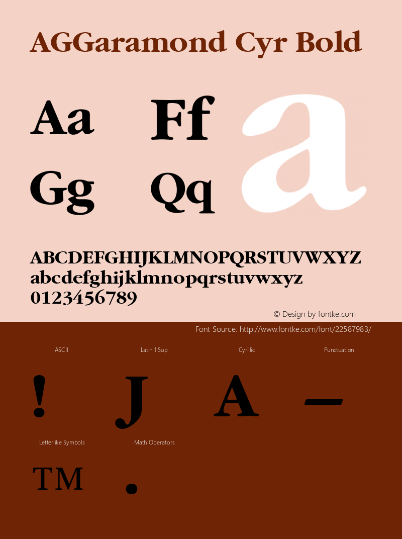 AGGaramond Cyr Bold 001.000图片样张