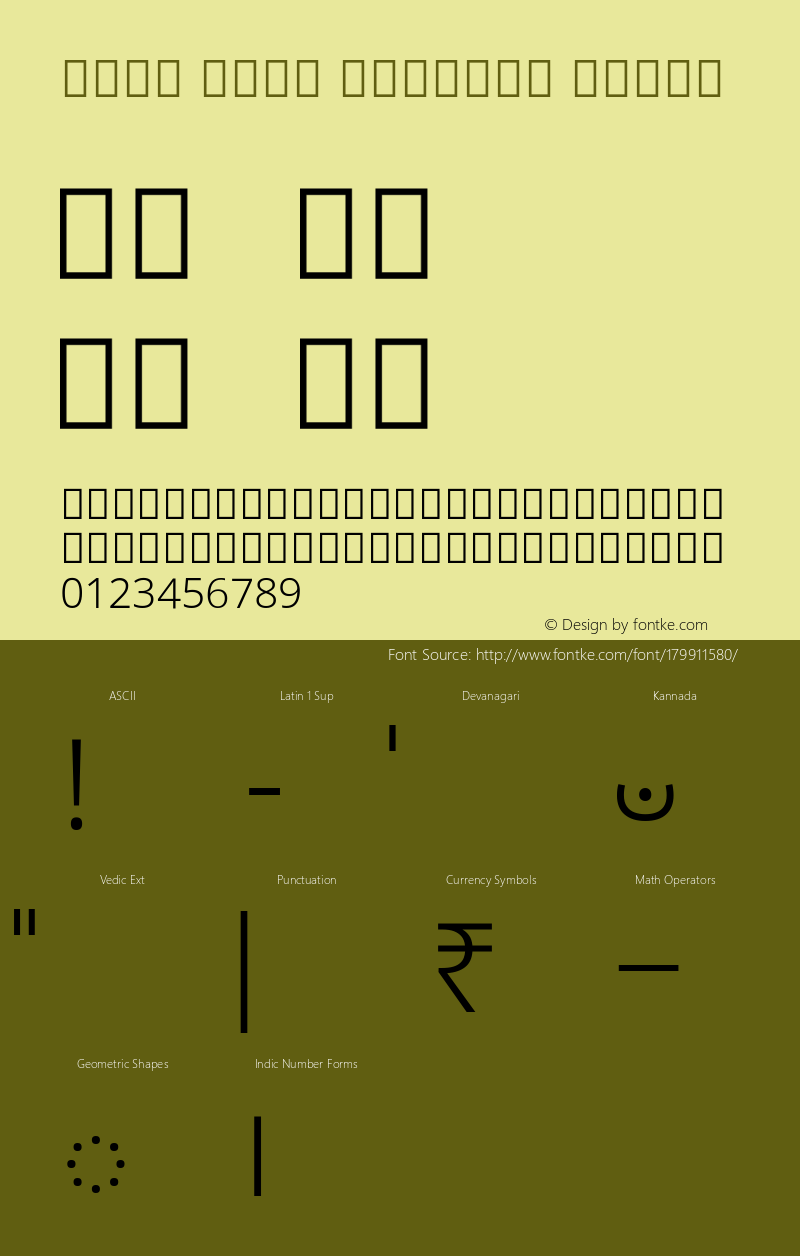 Noto Sans Kannada Light Version 2.000; ttfautohint (v1.8.2)图片样张