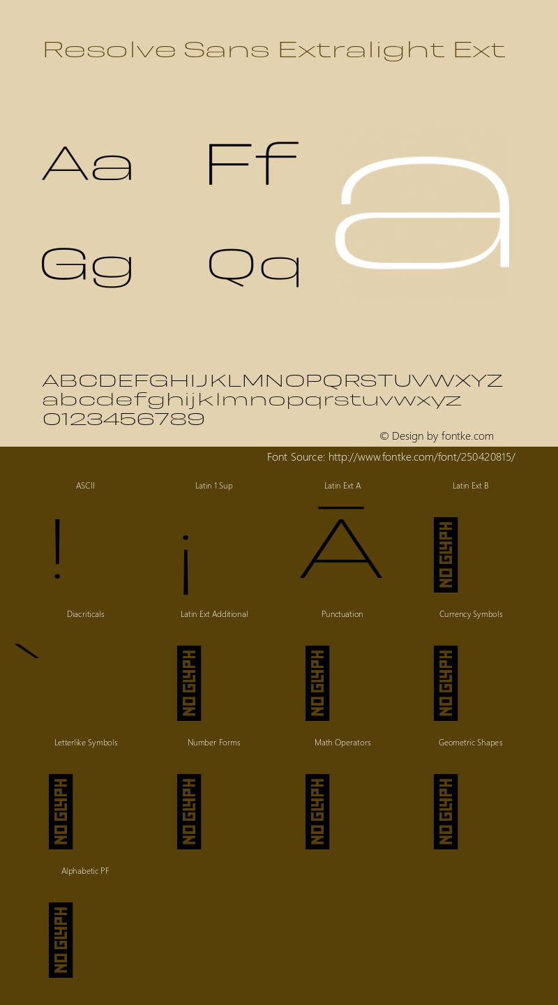 Resolve Sans Extralight Ext Version 1.000;hotconv 1.0.109;makeotfexe 2.5.65596图片样张