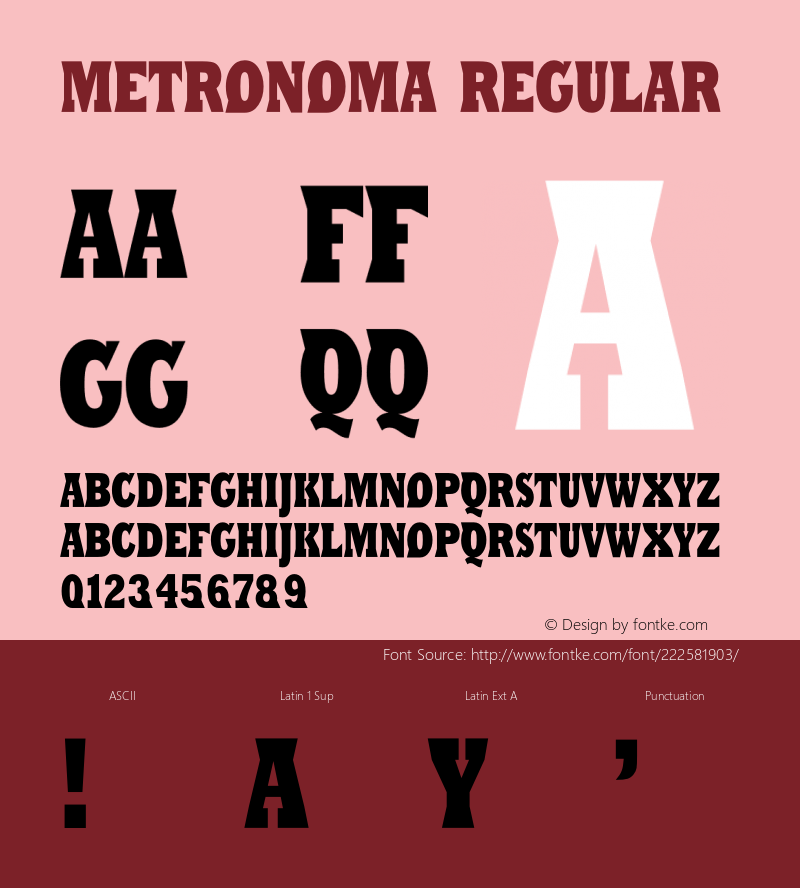 Metronoma Version 1.001;Fontself Maker 3.5.7图片样张