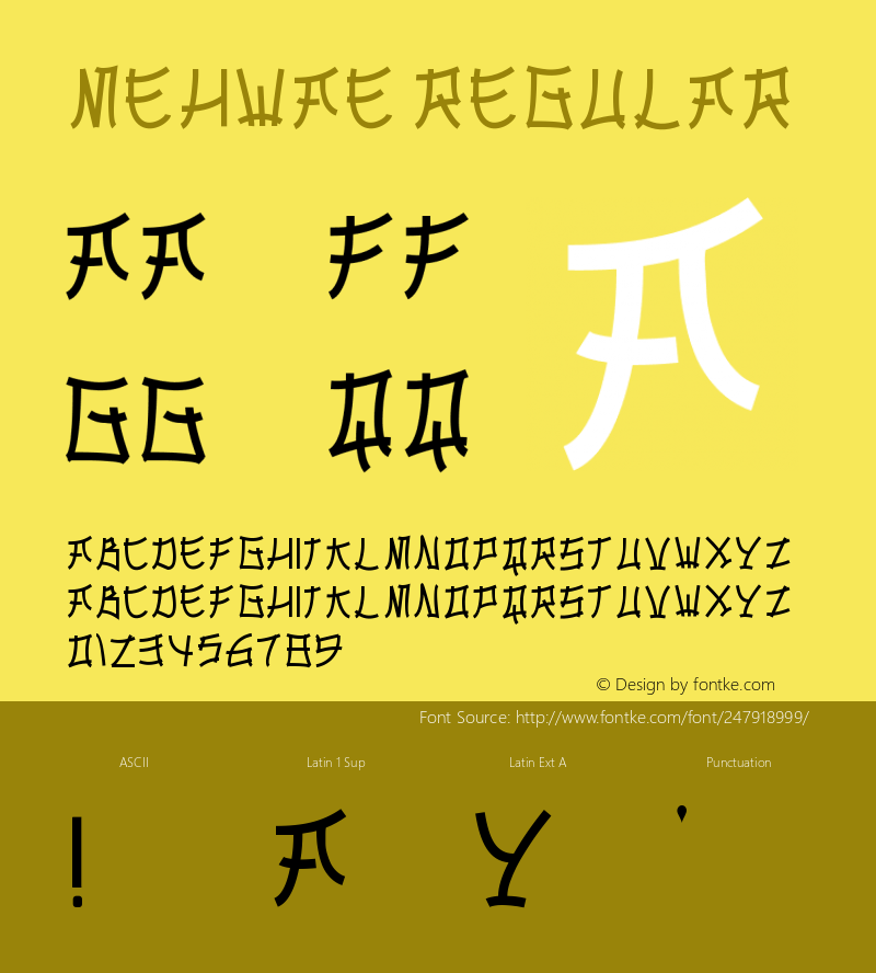 Mehwae Version 1.001;Fontself Maker 3.5.7图片样张