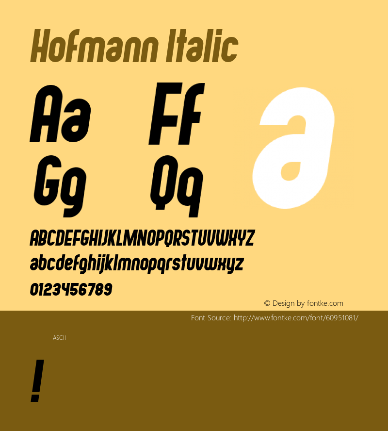 Hofmann Italic Version 1.000图片样张