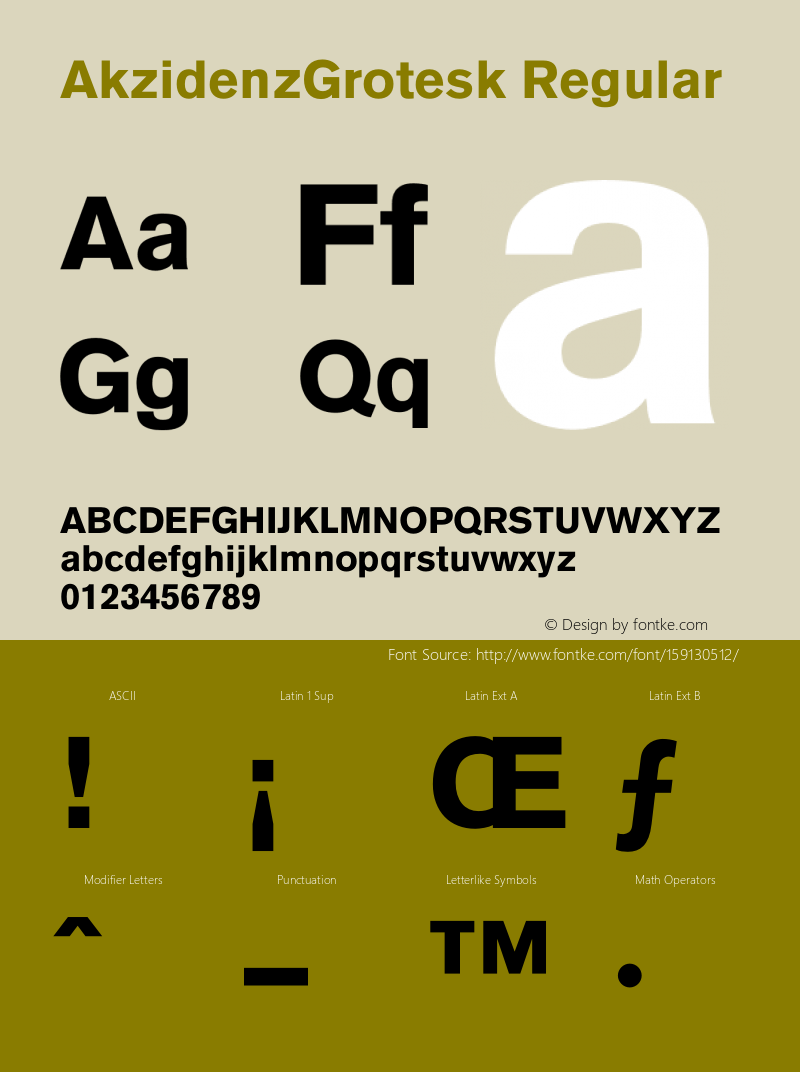 Akzidenz Grotesk Black Version 001.001图片样张