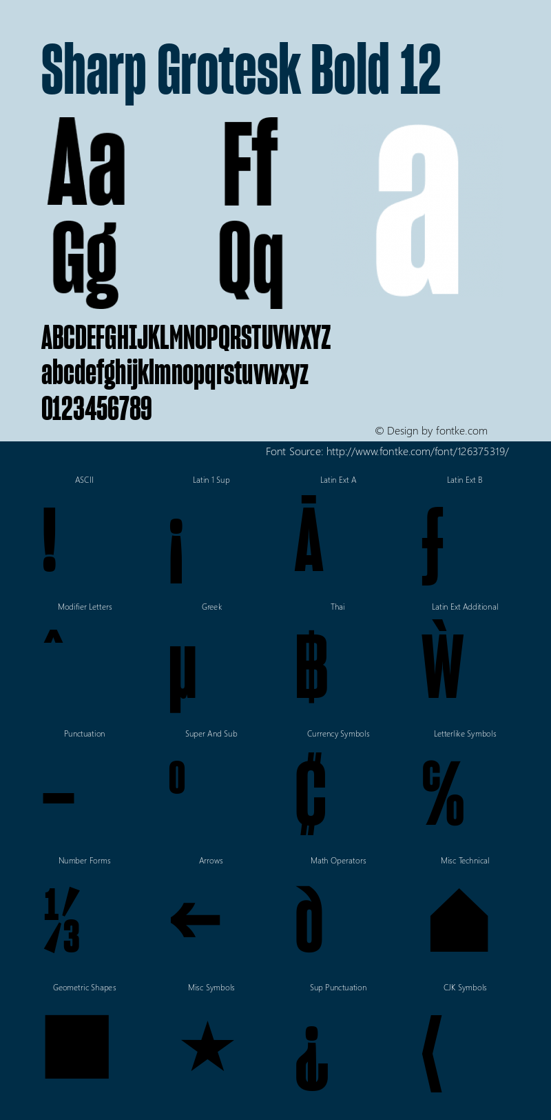 Sharp Grotesk Bold 12 Version 1.003图片样张