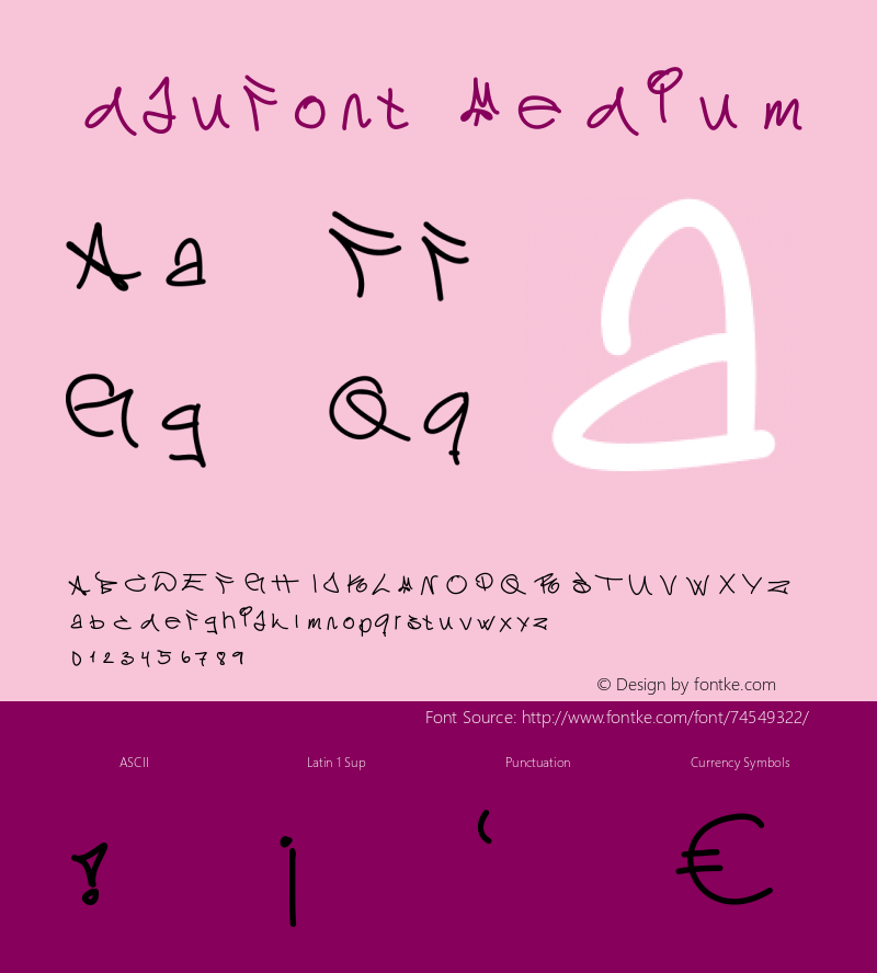 djufont Version 001.000图片样张