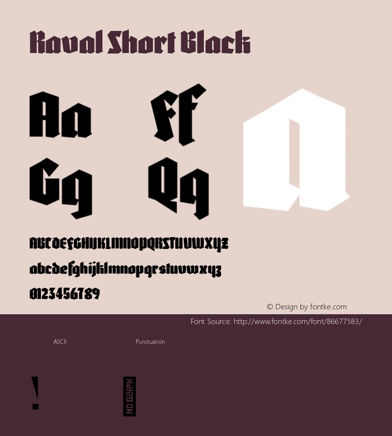 Raval Short Black Version 1.000;hotconv 1.0.109;makeotfexe 2.5.65596图片样张