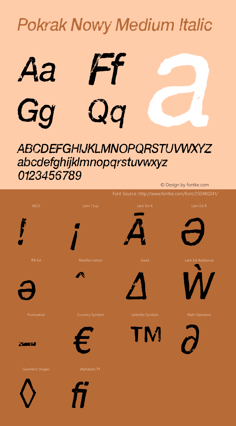 Pokrak Nowy Medium Italic Version 2.0图片样张