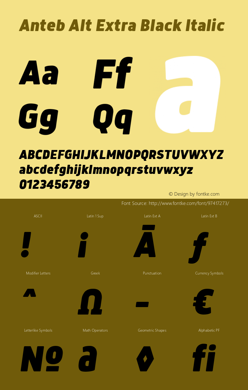 Anteb Alt Extra Black Italic 1.000图片样张