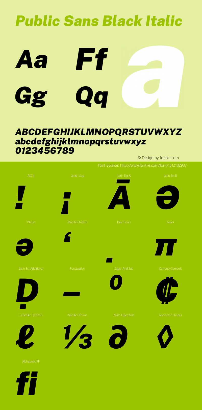 Public Sans Black Italic Version 2.000图片样张