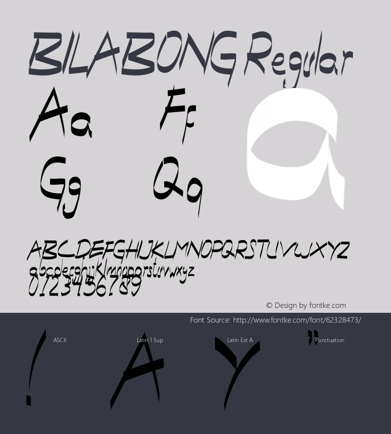 BILABONG Version 1.001;Fontself Maker 3.5.1图片样张