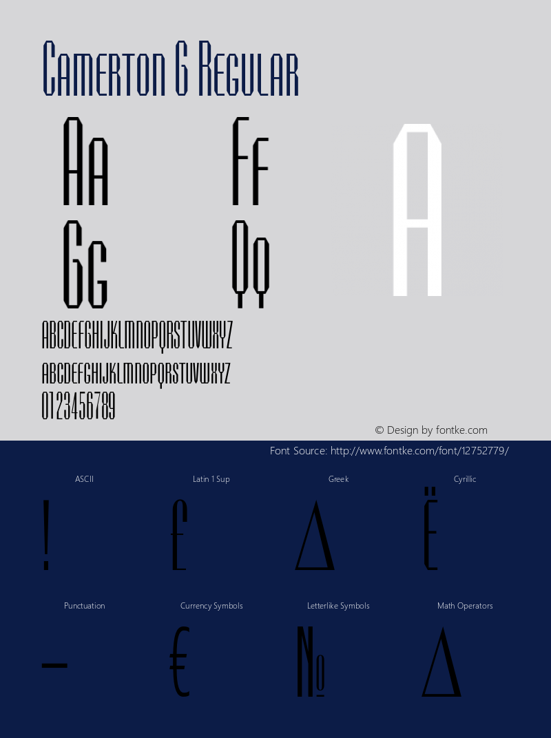 Camerton G Regular OTF 1.0;PS 001.000;Core 116;AOCM 1.0 28图片样张