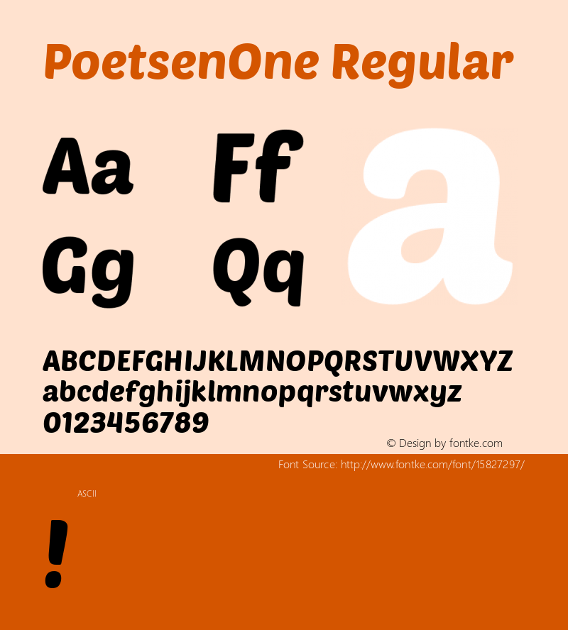 PoetsenOne Regular Version 1.000; ttfautohint (v1.4.1)图片样张
