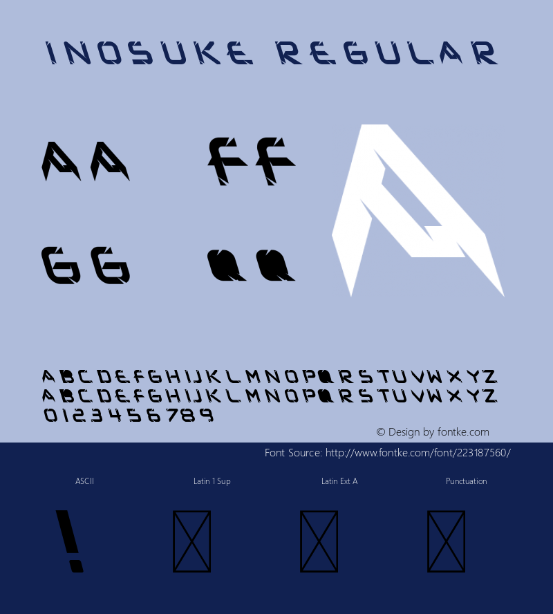 Inosuke Version 1.001;Fontself Maker 3.5.7图片样张