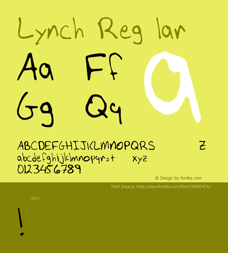 Lynch Regular Unknown图片样张