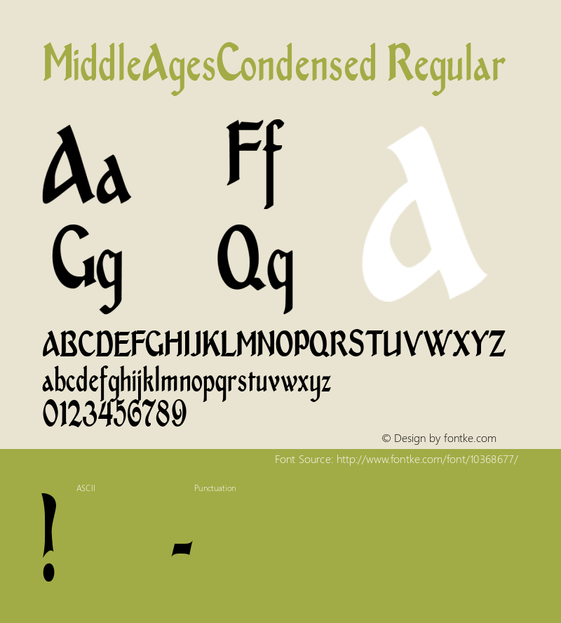 MiddleAgesCondensed Regular Rev. 003.000图片样张