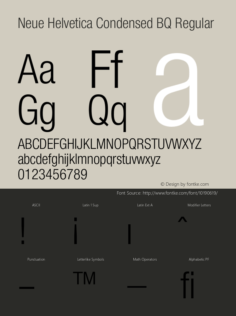 Neue Helvetica Condensed BQ Regular 001.000图片样张