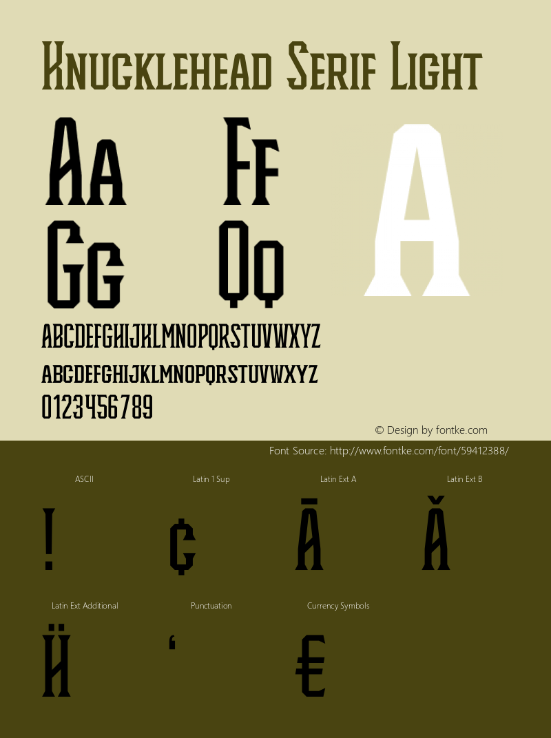 Knucklehead Serif Light Version 1.002;Fontself Maker 3.5.0图片样张