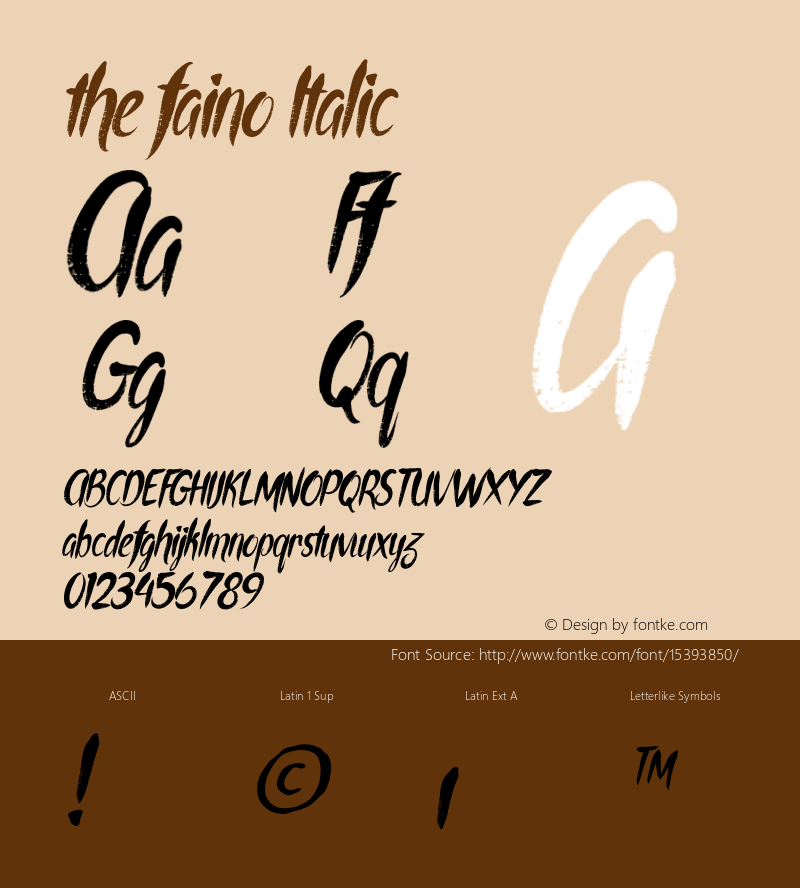 the faino Italic Version 1.000图片样张