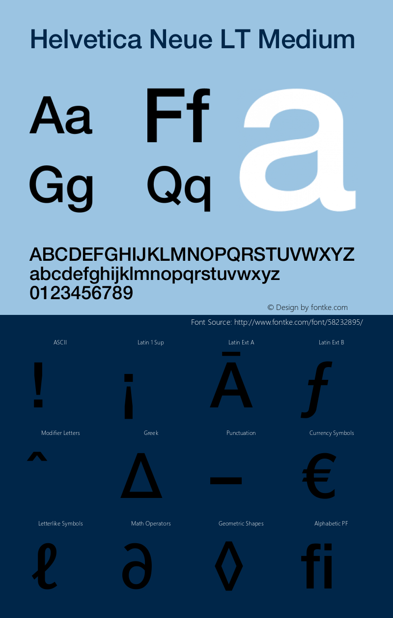 Helvetica Neue LT 65 Medium 001.000图片样张