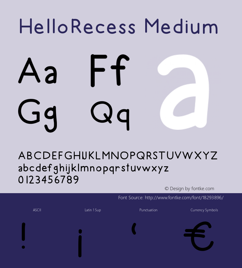 HelloRecess Medium Version 001.000图片样张