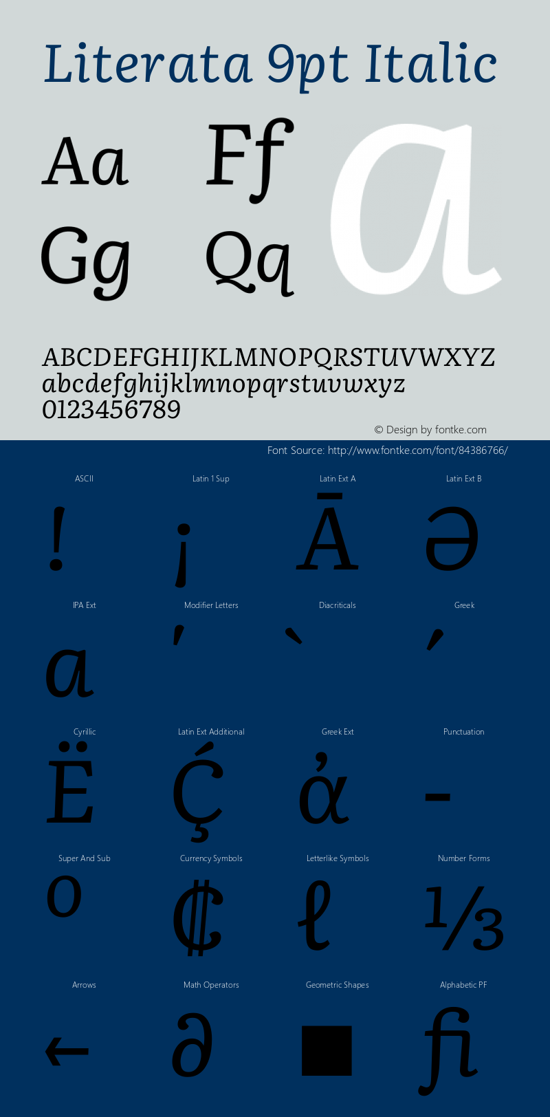 Literata 9pt Italic Version 3.002图片样张