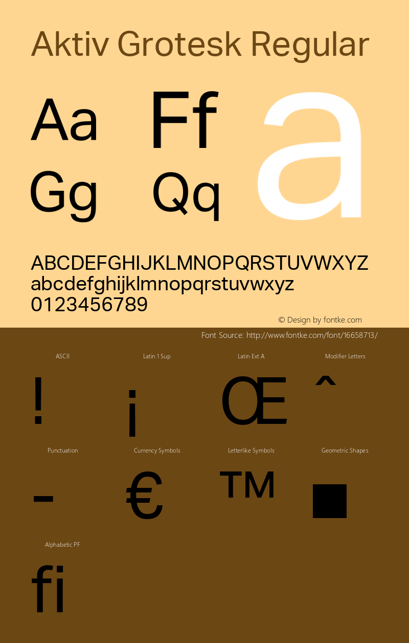 Aktiv Grotesk Regular Version 1.002图片样张