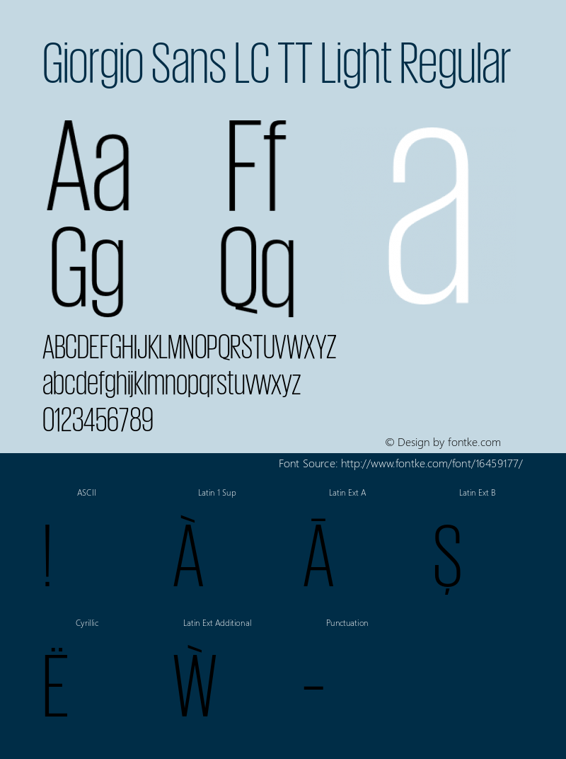 Giorgio Sans LC TT Light Regular 1.001图片样张