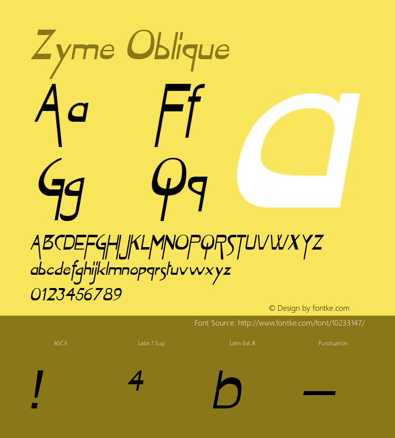 Zyme Oblique 1.0 Sun Sep 11 11:32:48 1994图片样张