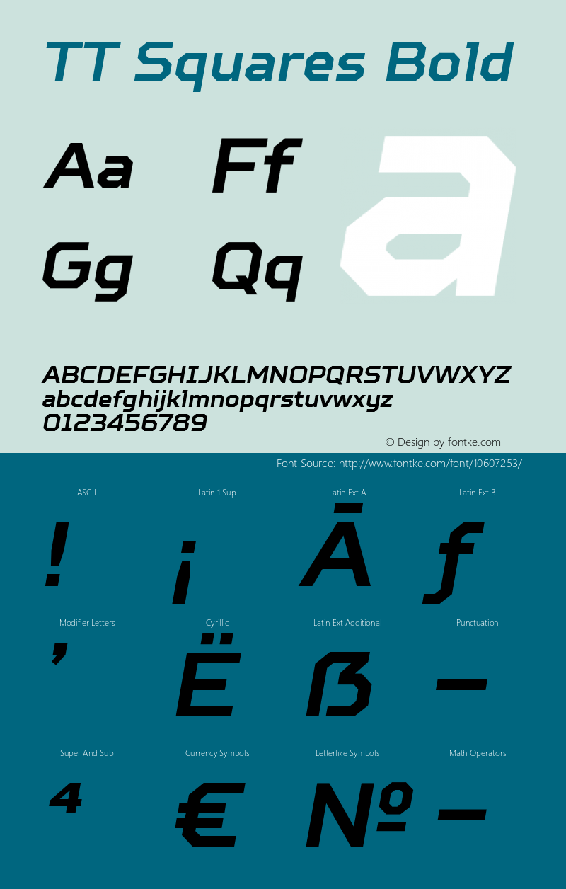 TT Squares Bold Version 001.000;com.myfonts.type-type.ttsquares.bold-italic.wfkit2.4cqR图片样张