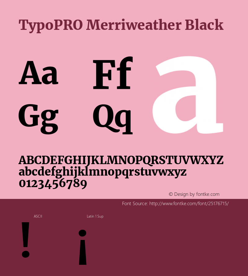 TypoPRO Merriweather Black Version 2.002图片样张