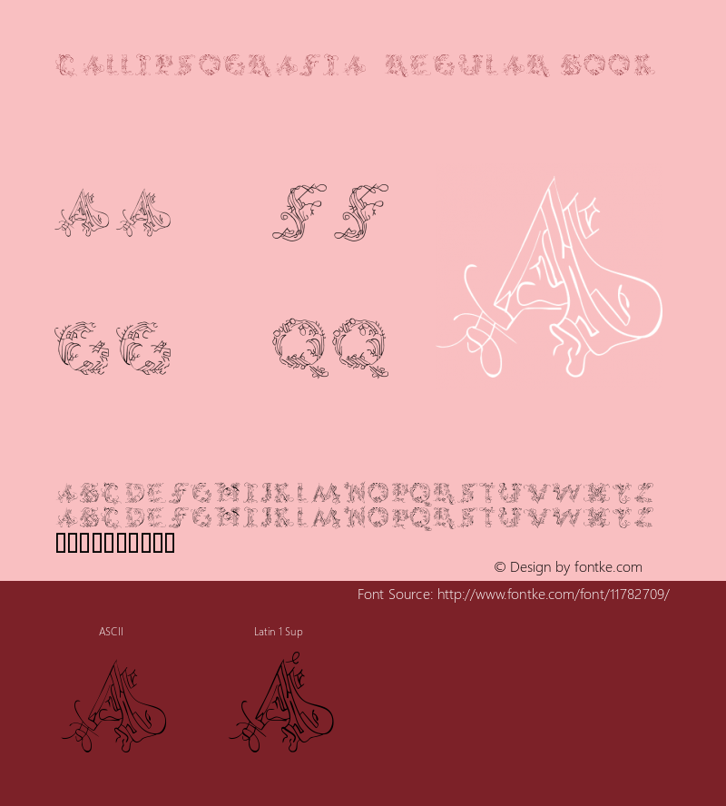 CalliPsoGrafia  Regular Book Version Macromedia Fontograp图片样张