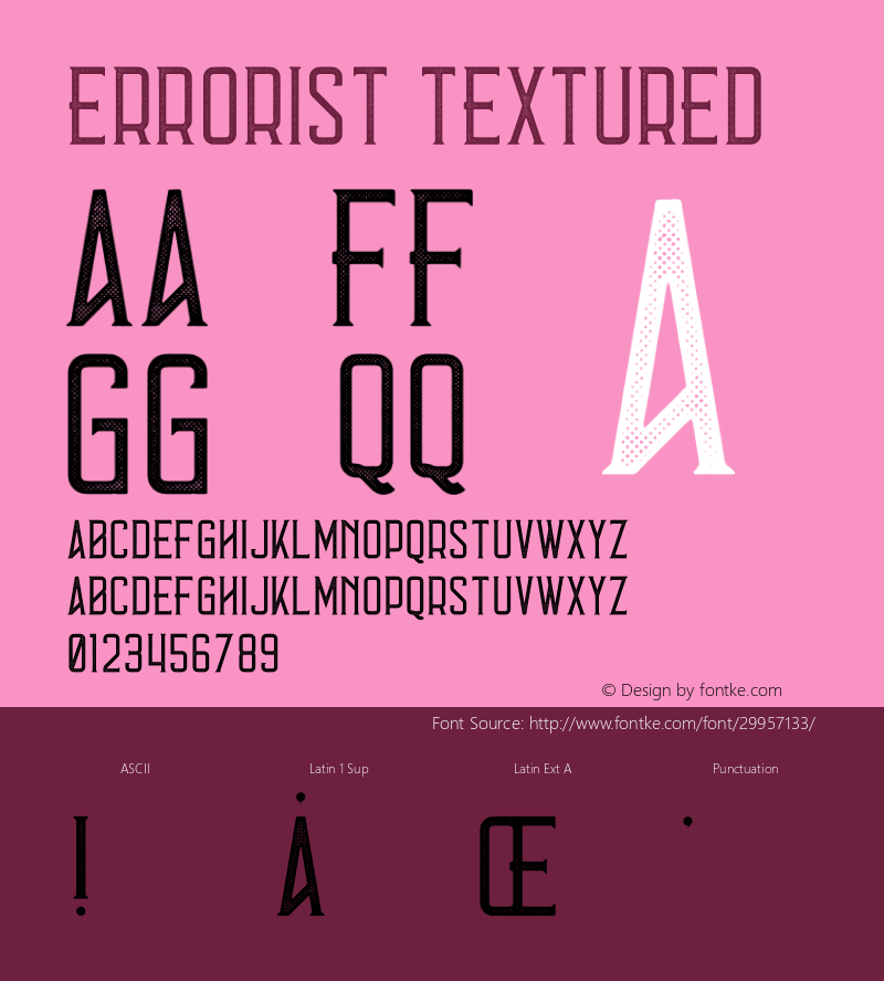 ErroristTextured Version 1.002;Fontself Maker 3.0.0-3图片样张