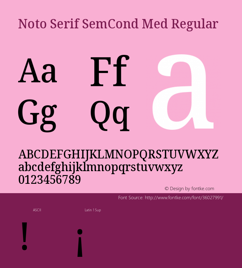 Noto Serif SemiCondensed Medium Version 2.000;GOOG;noto-source:20170915:90ef993387c0图片样张
