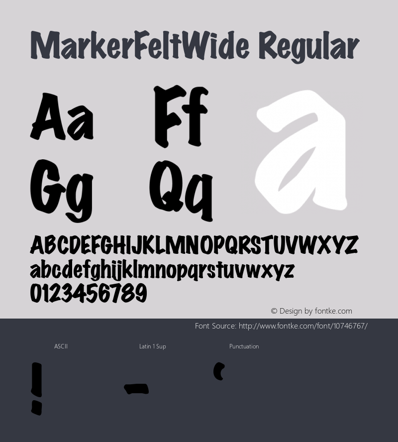 MarkerFeltWide Regular Altsys Fontographer 3.5  8/13/92图片样张