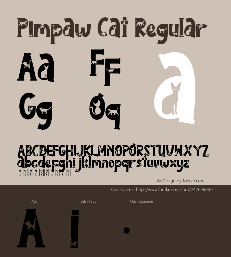 Pimpaw Cat Version 1.00;April 6, 2023;FontCreator 13.0.0.2683 64-bit图片样张