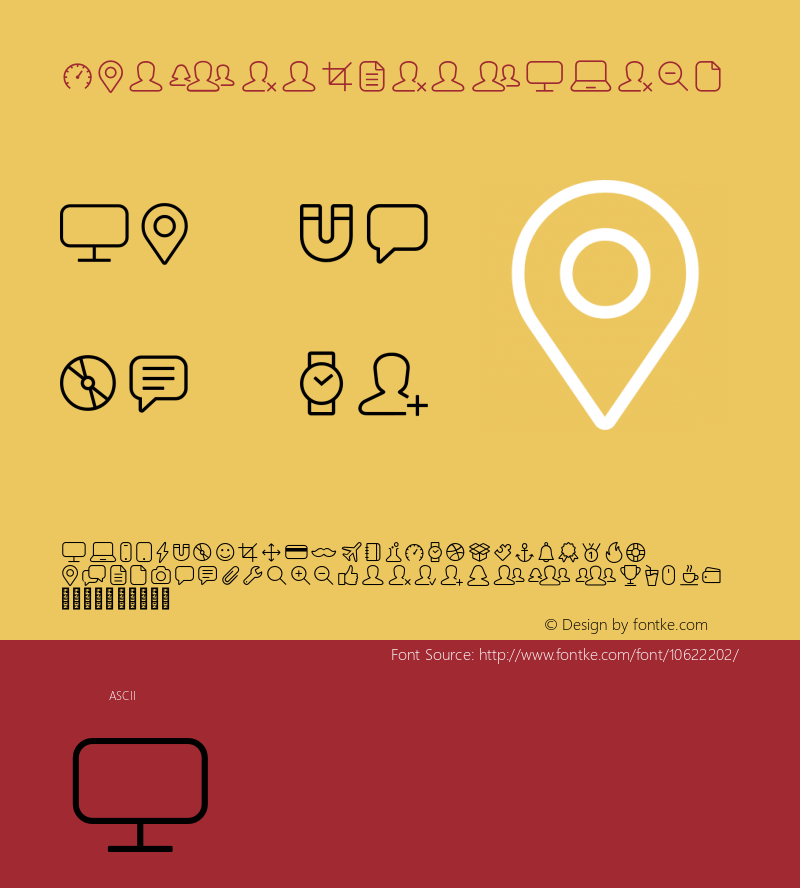 Panton Icons A Bold Version 1.000图片样张