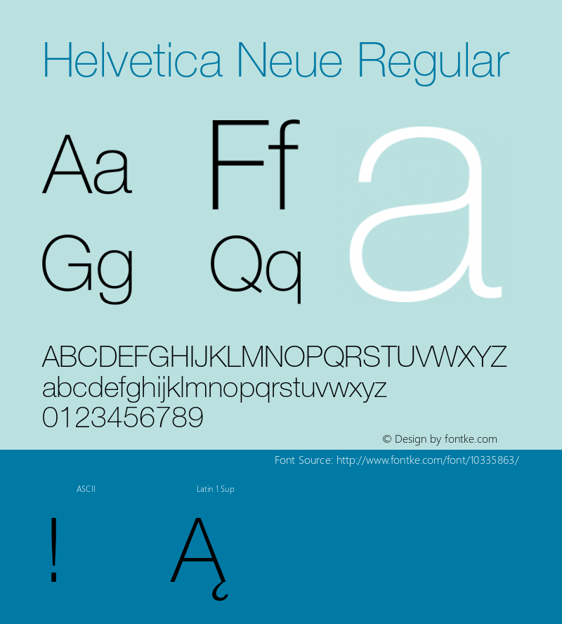 Helvetica Neue Regular 001.000图片样张