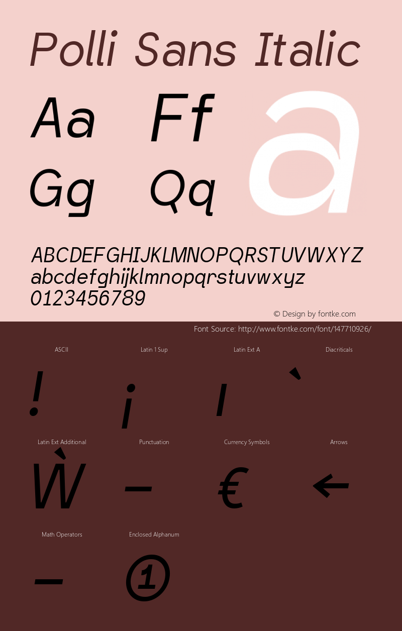 Polli Sans Italic Version 1.000图片样张