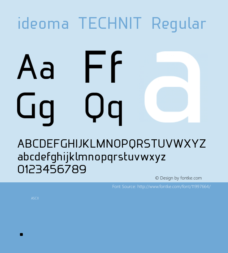 ideoma TECHNIT Regular Version 001.001图片样张