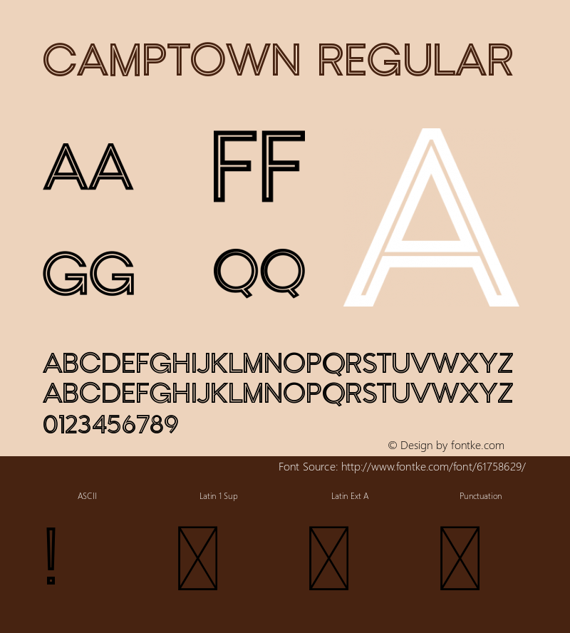 CAMPTOWN Version 1.003;Fontself Maker 3.5.1图片样张