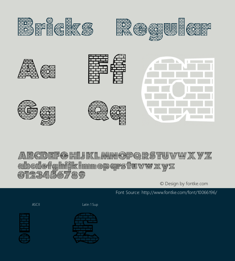 Bricks Regular Version 1.00图片样张
