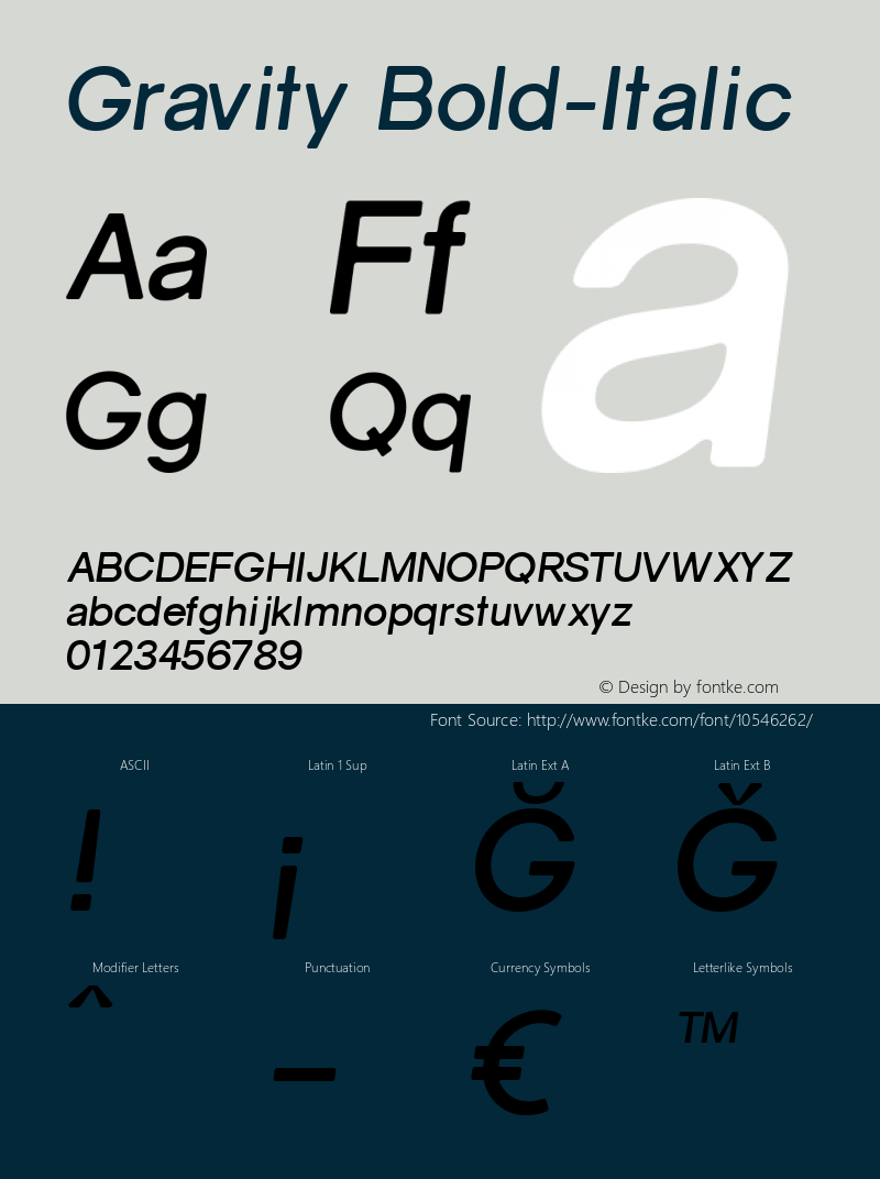 Gravity Bold-Italic 1图片样张