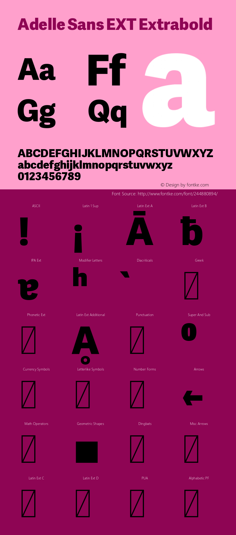 Adelle Sans EXT Extrabold Version 2.000;hotconv 1.0.109;makeotfexe 2.5.65596图片样张